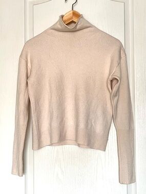 Aritzia Wilfred Cyprie 100% Merino Wool Sweater  Sz M Relaxed Fit Cozy Roll Neck